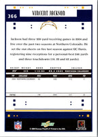 2005 Score Vincent Jackson #366 Rookie