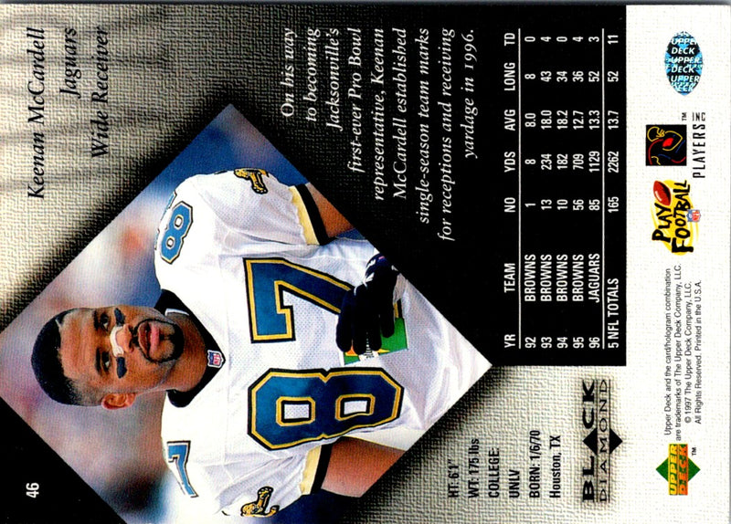 1997 Upper Deck Black Diamond Keenan McCardell