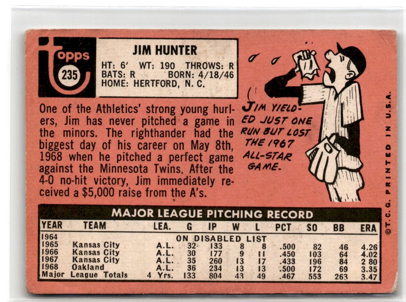 1969 Topps Jim Hunter