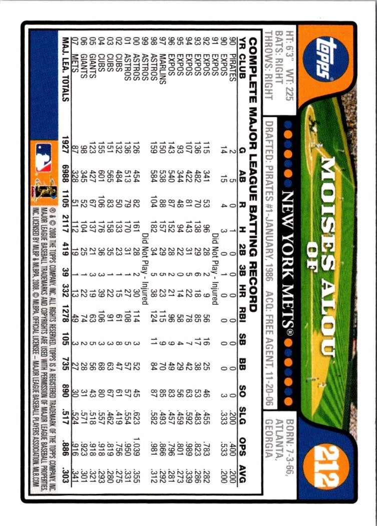 2008 Topps Moises Alou