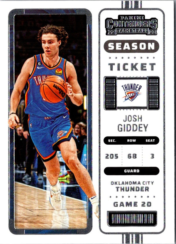 2022 Panini Contenders Season Ticket Josh Giddey #16