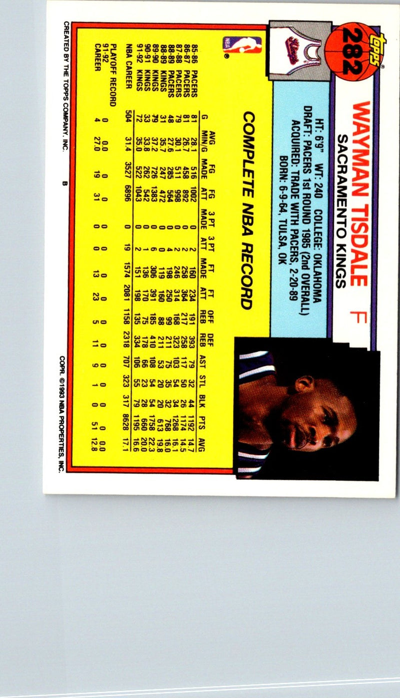 1992 Topps Wayman Tisdale