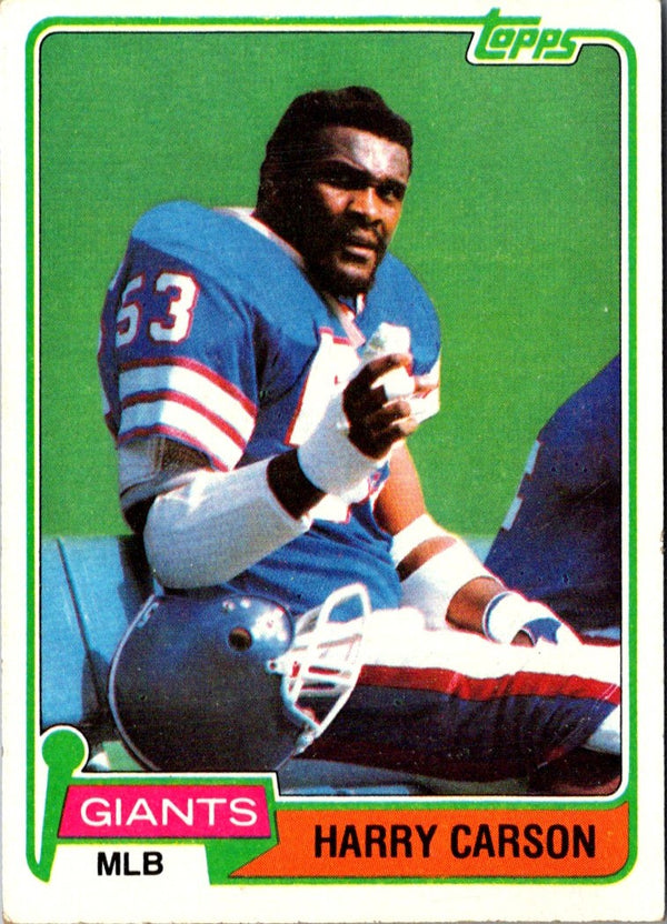 1981 Topps Harry Carson #1