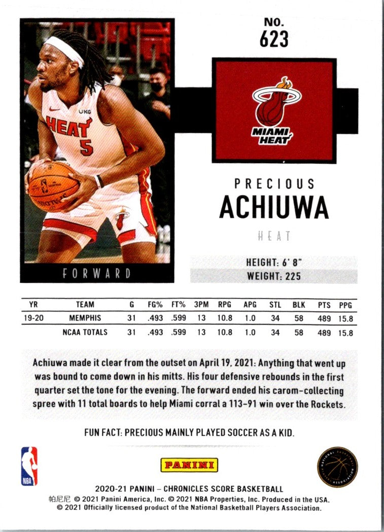 2020 Panini Chronicles Red Precious Achiuwa