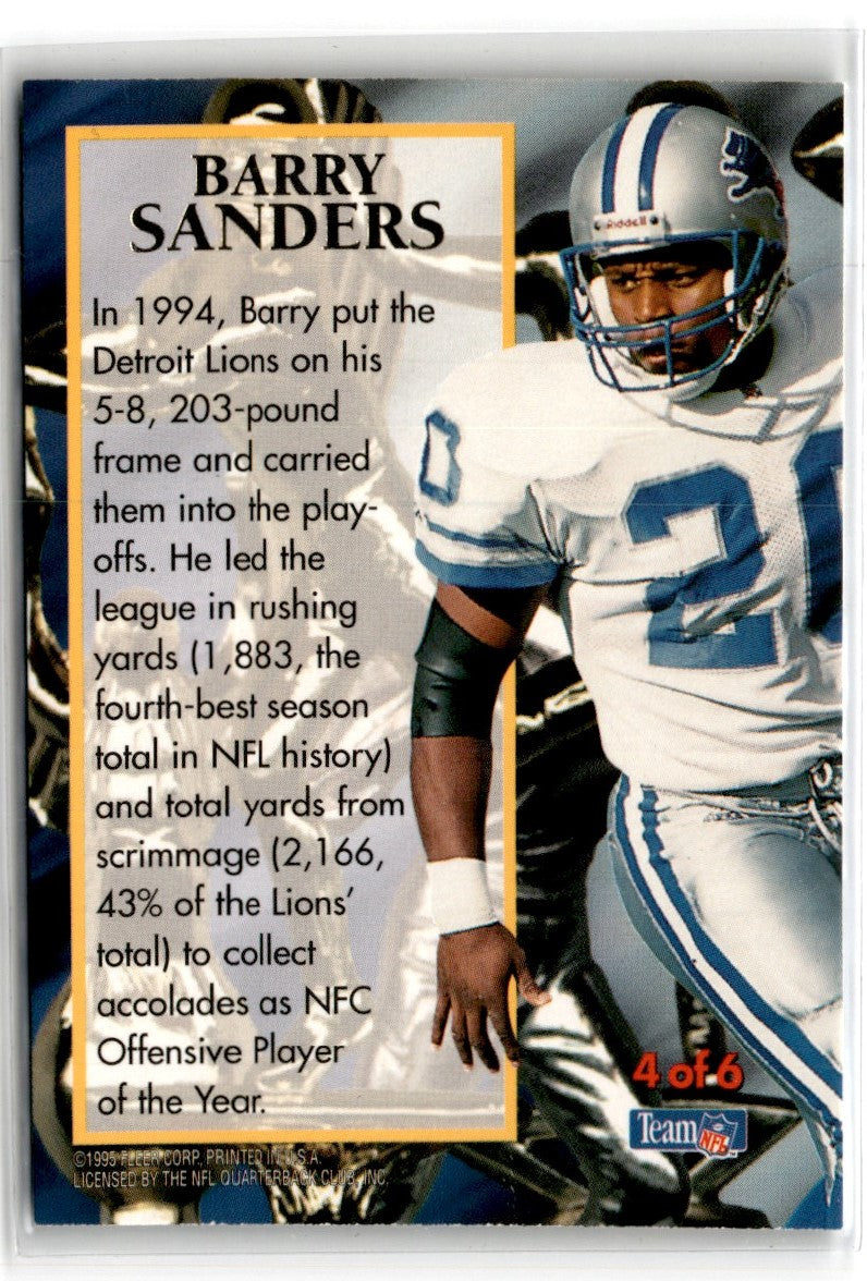 1995 Pinnacle Black 'N Blue Barry Sanders