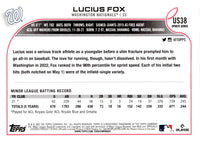 2022 Topps Update Lucius Fox #US38 Rookie