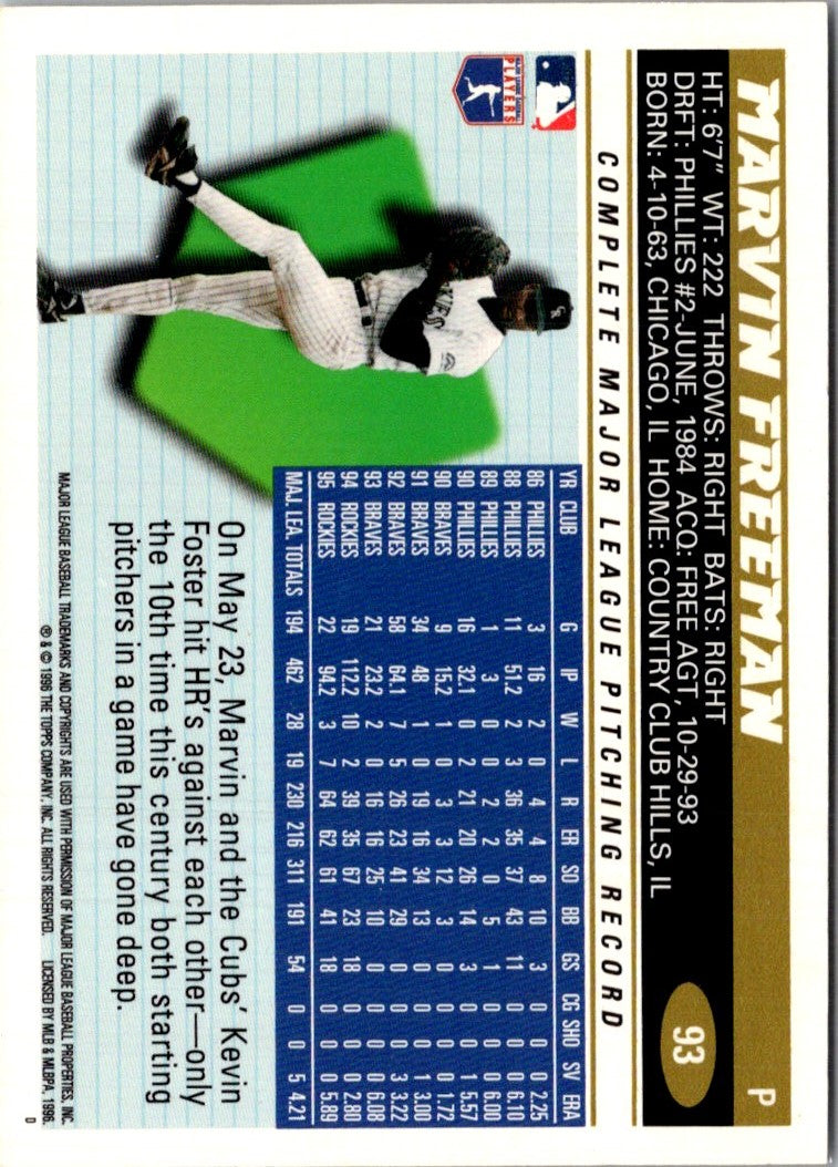 1996 Topps Marvin Freeman