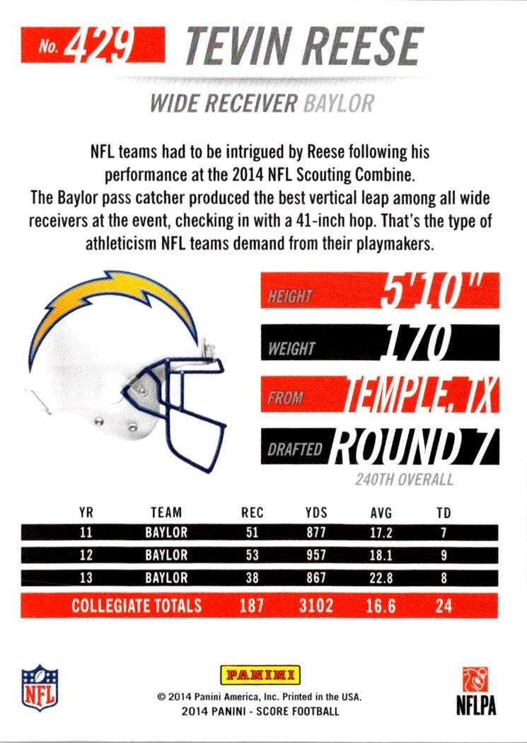 2014 Score Tevin Reese