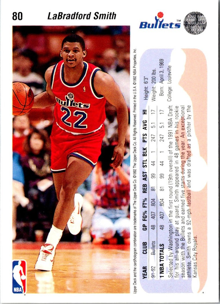 1992 Upper Deck LaBradford Smith