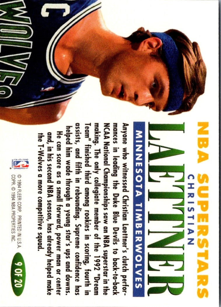 1993 Fleer NBA Superstars Christian Laettner
