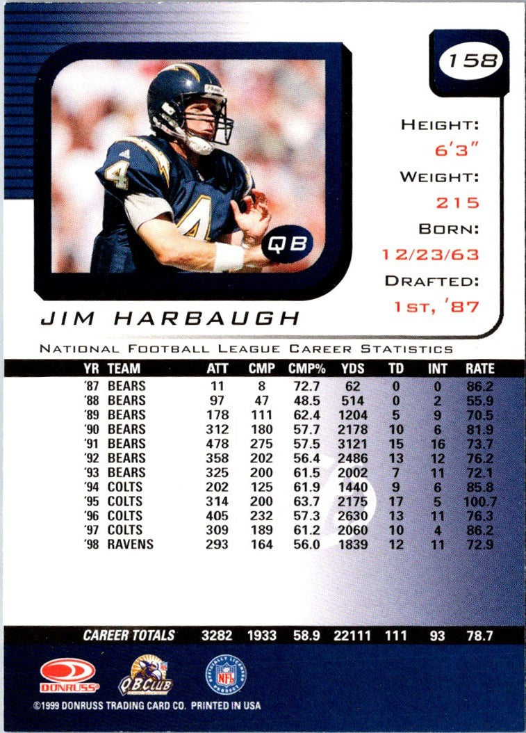 1999 Leaf Rookies & Stars Jim Harbaugh