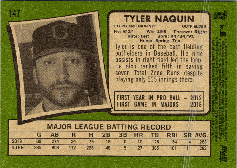 2020 Topps Heritage Tyler Naquin