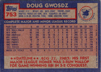 1984 Topps Nestle Doug Gwosdz #753