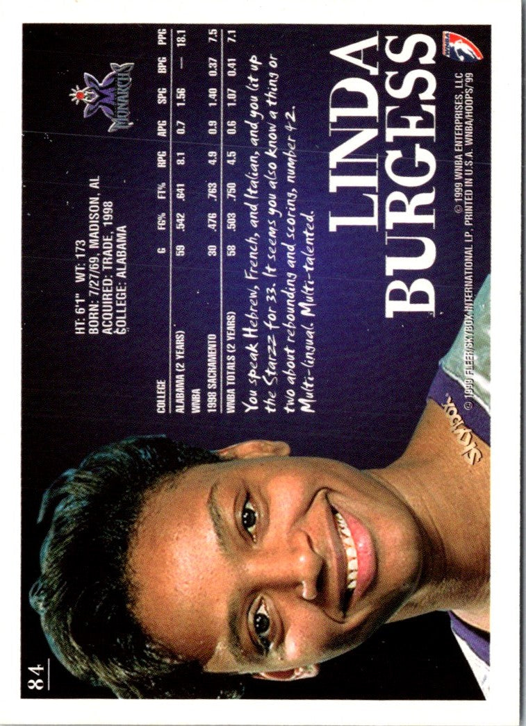 1999 Hoops WNBA Linda Burgess