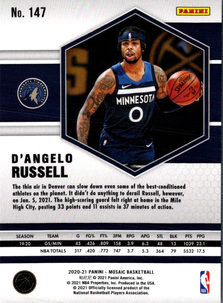 2020 Panini Mosaic D'Angelo Russell