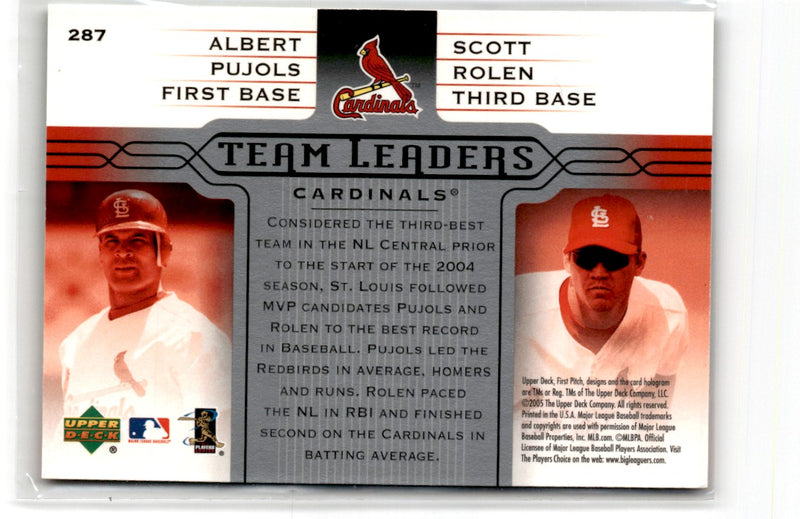 2005 Upper Deck First Pitch Albert Pujols/Scott Rolen