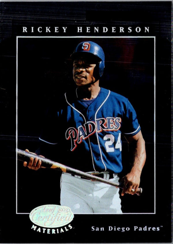 2001 Leaf Certified Materials Rickey Henderson #21