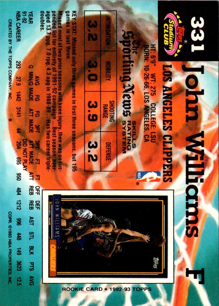 1992 Stadium Club John Williams