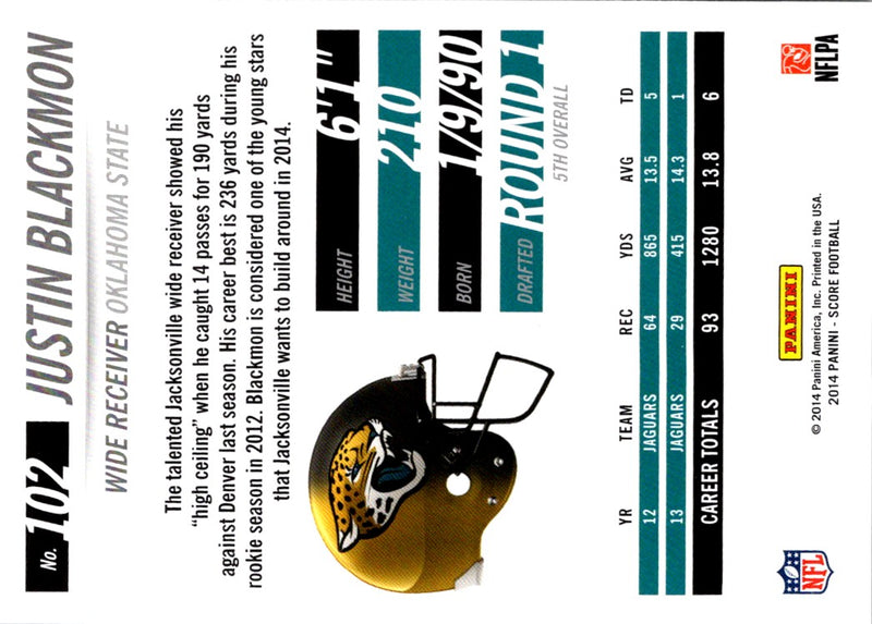 2014 Score Justin Blackmon