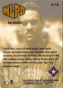 1999 Metal Universe Juan Gonzalez