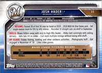 2019 Bowman Chrome Josh Hader #33