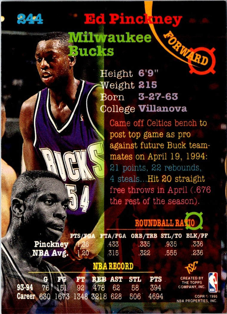 1994 Stadium Club Ed Pinckney