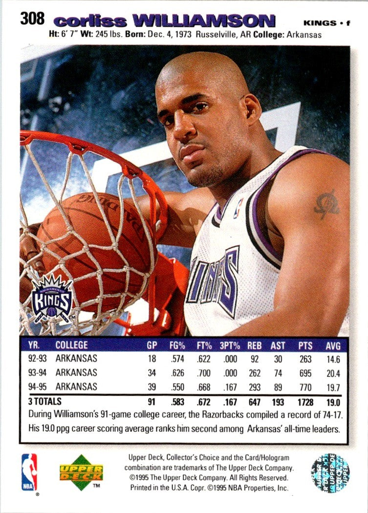 1995 Collector's Choice Corliss Williamson