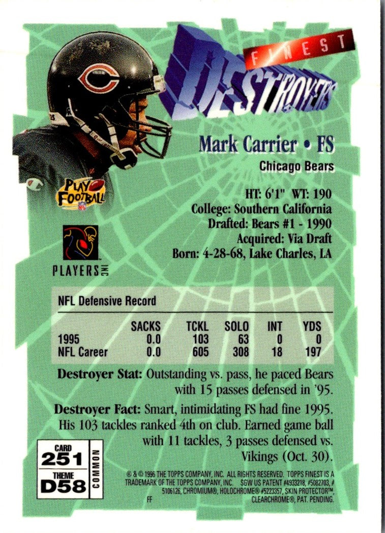 1996 Topps Mark Carrier