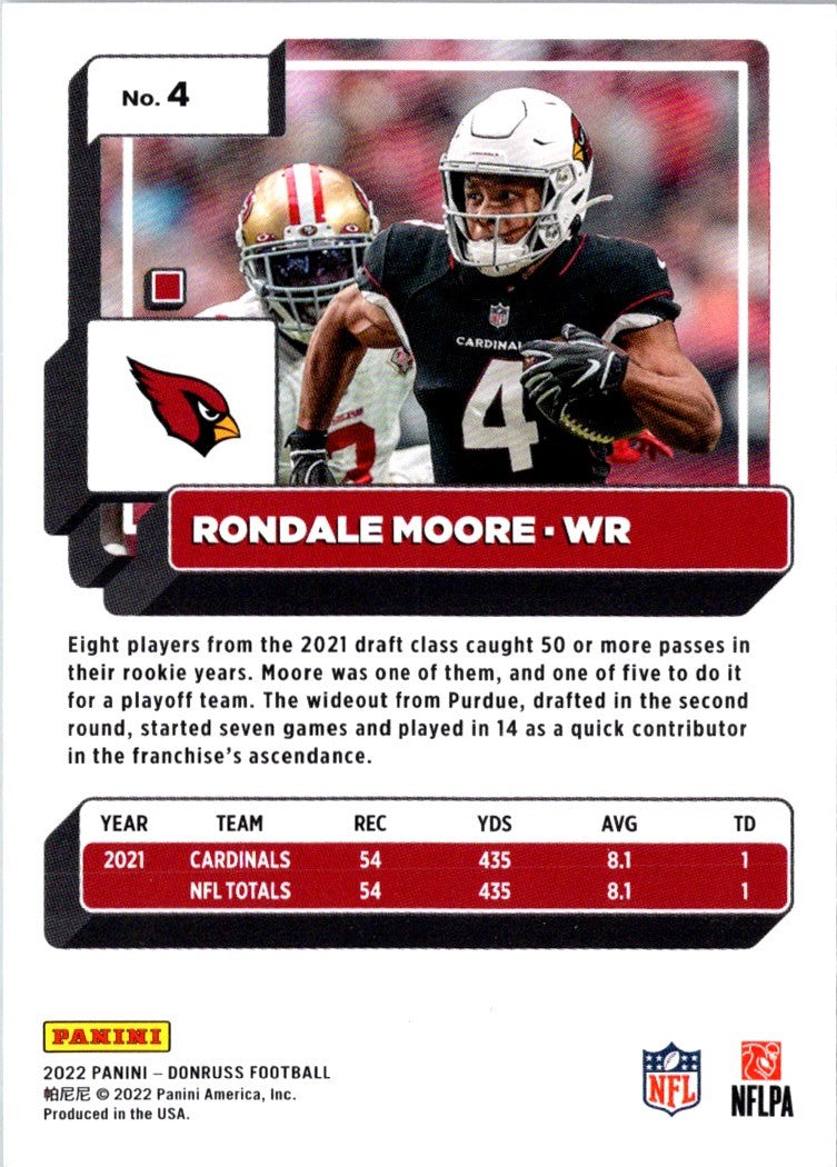 2022 Donruss Red Press Proof Rondale Moore