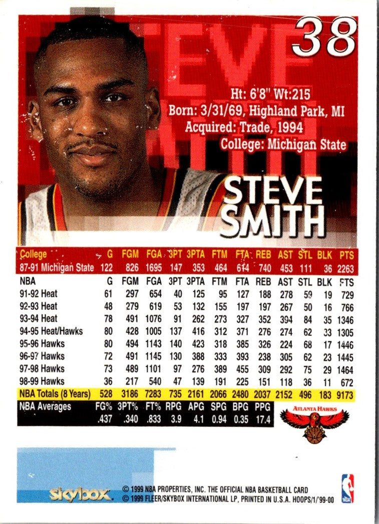 1999 Hoops Steve Smith