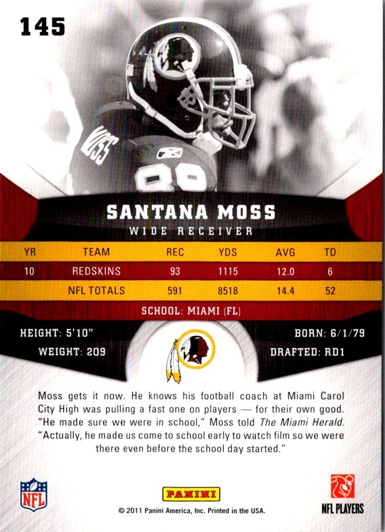 2011 Panini Gridiron Gear Santana Moss