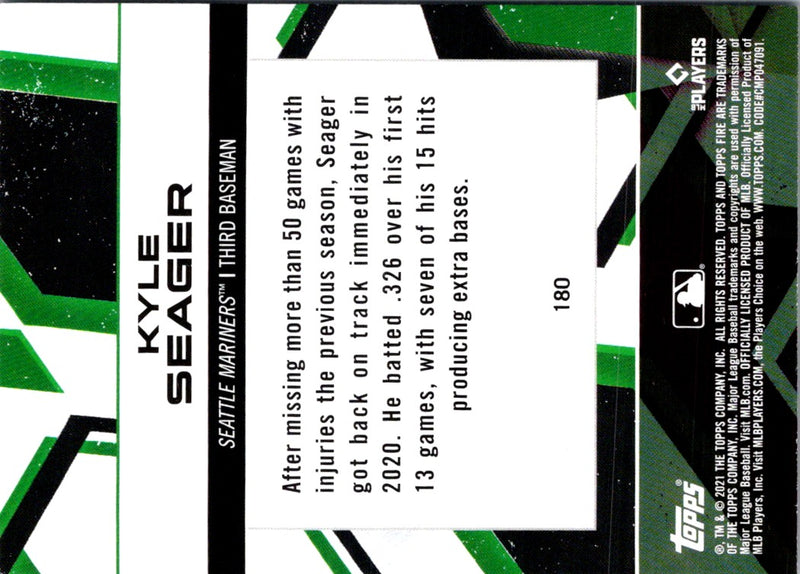 2021 Topps Fire Kyle Seager