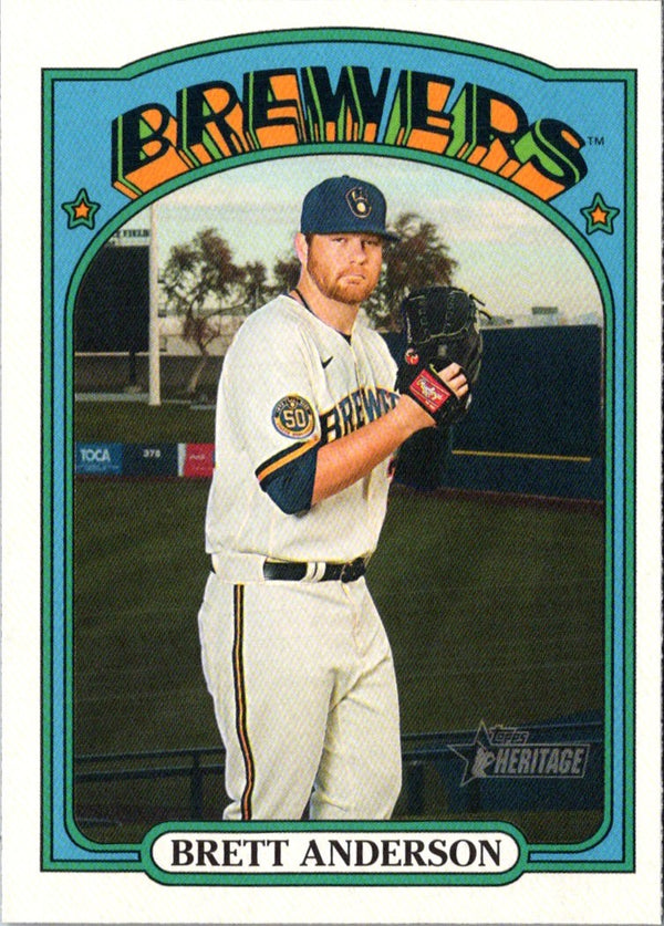 2021 Topps Heritage Brett Anderson #157