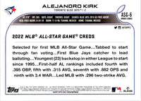 2022 Topps Update 2022 MLB All-Star Game Alejandro Kirk #ASG-6