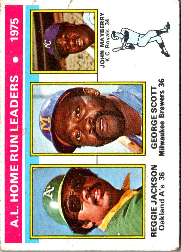 1976 Topps Reggie Jackson/George Scott/John Mayberry #194