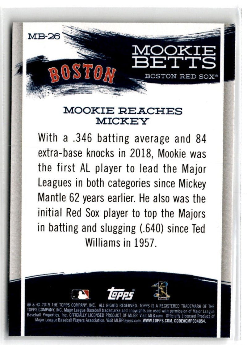 2019 Topps Mookie Betts Star Player Highlights Mookie Betts