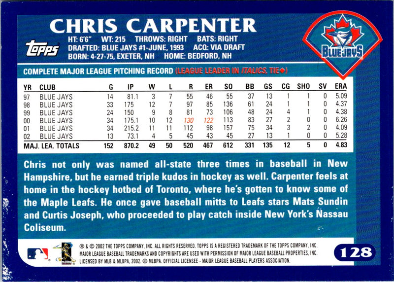 2003 Topps Chris Carpenter