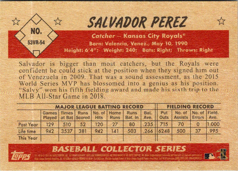 2019 Bowman Heritage Salvador Perez