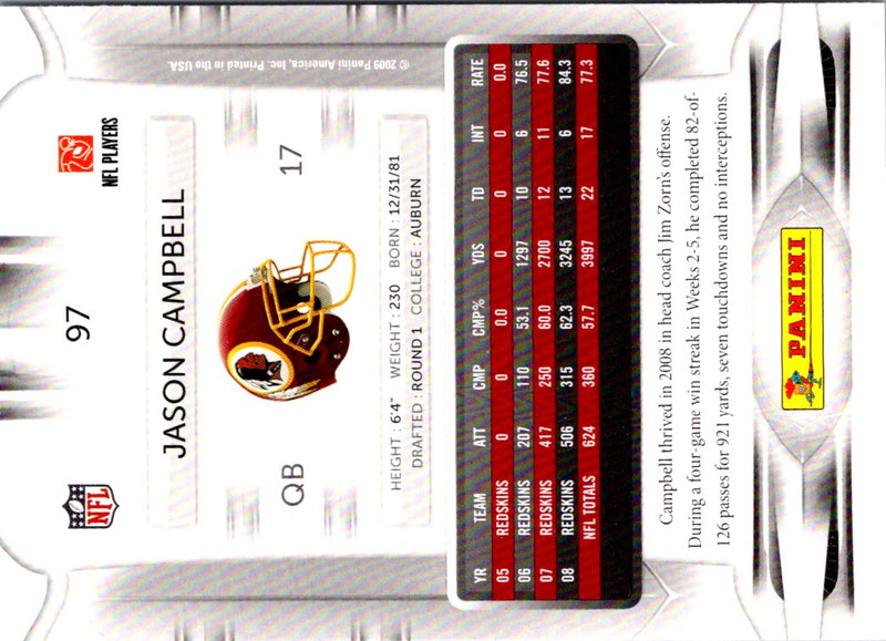 2009 Playoff Prestige Jason Campbell