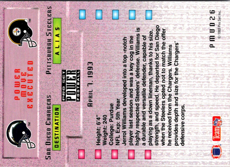 1993 Pro Set Power Update Prospects Jerrol Williams