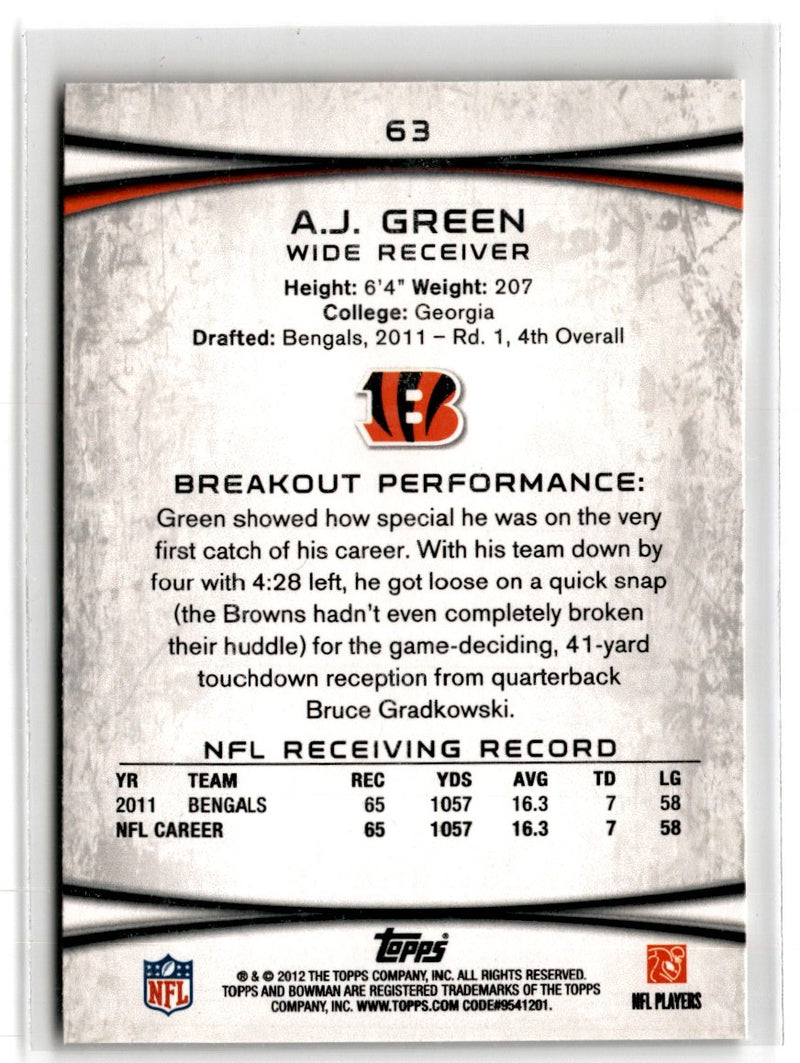 2012 Bowman A.J. Green