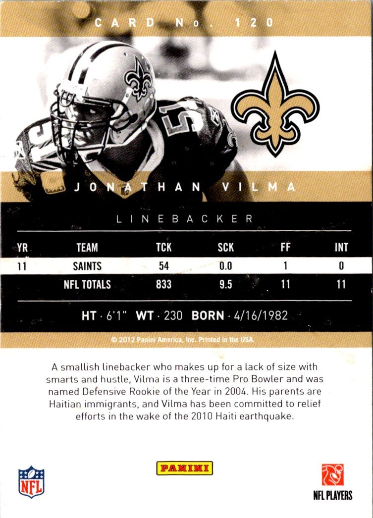 2012 Panini Prestige Jonathan Vilma