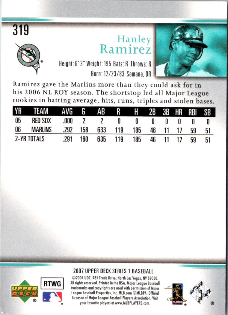 2007 Upper Deck Predictor Edition Green Hanley Ramirez