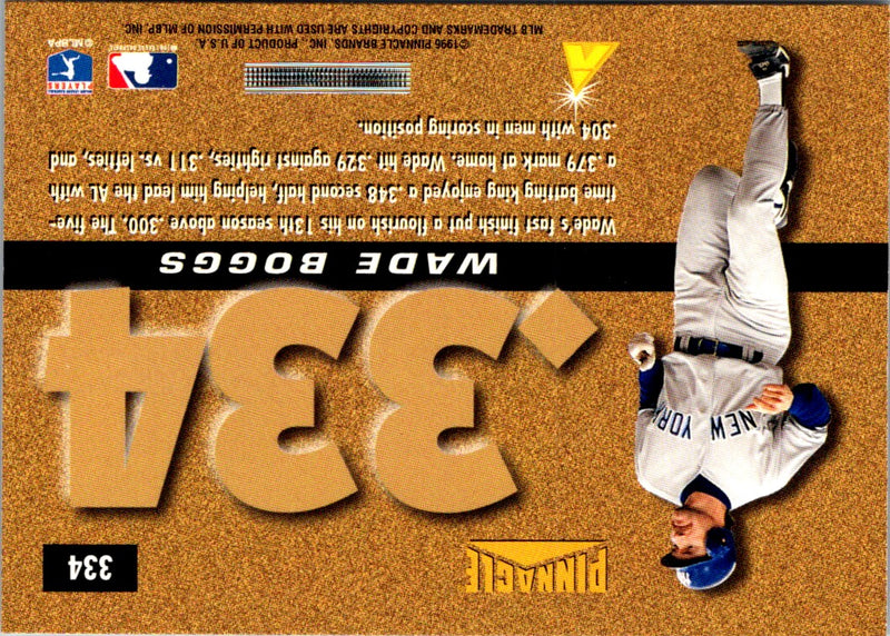 1996 Pinnacle Wade Boggs