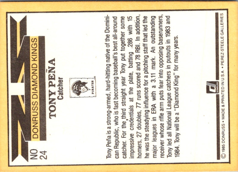 1985 Donruss Tony Pena