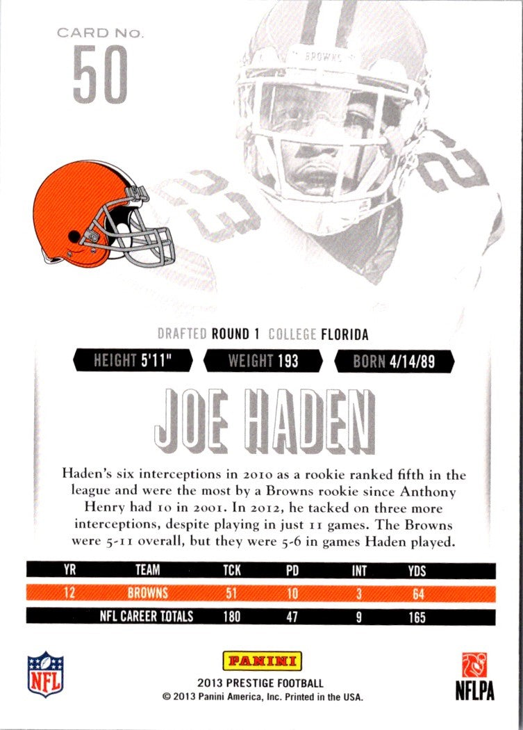 2013 Panini Prestige Joe Haden