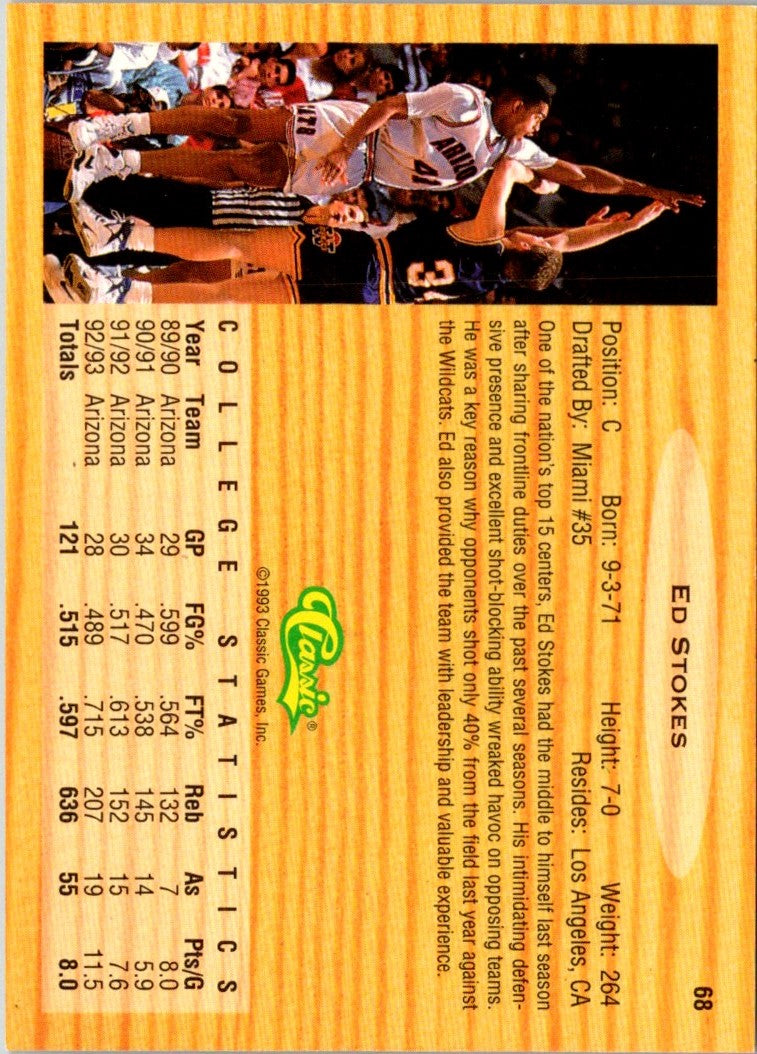 1993 Classic Draft Picks Gold Ed Stokes