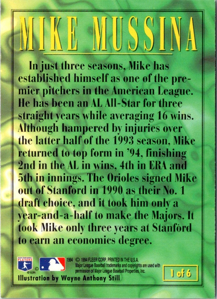 1995 Fleer Mike Mussina