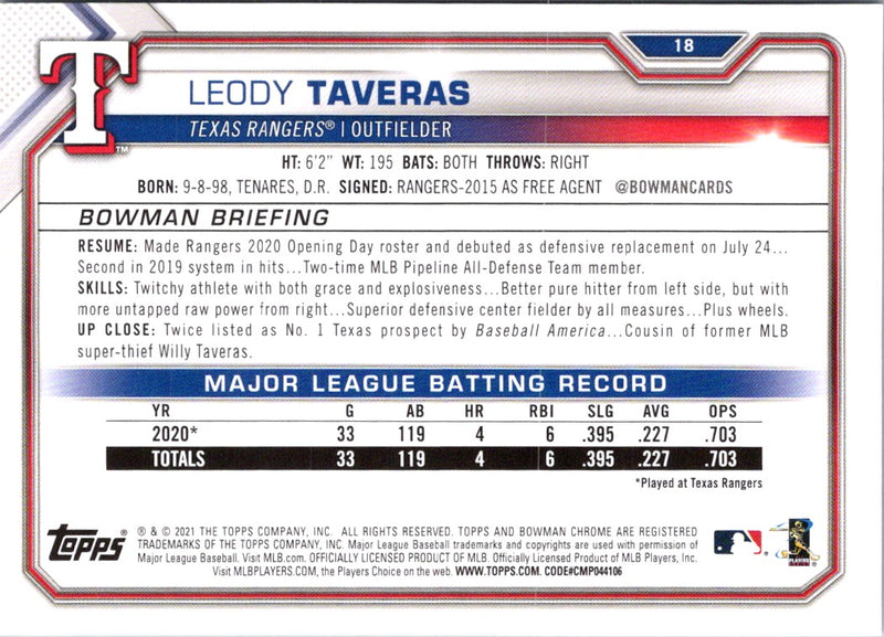 2021 Bowman Leody Taveras