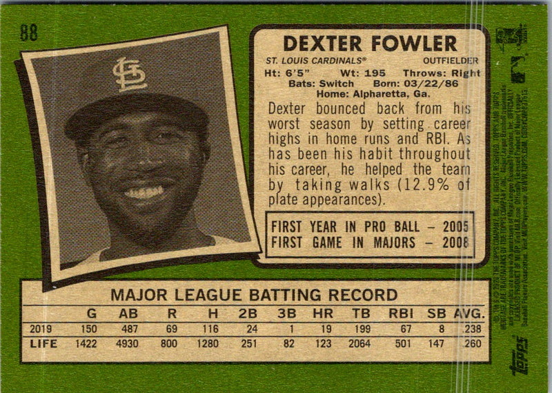 2020 Topps Heritage Dexter Fowler